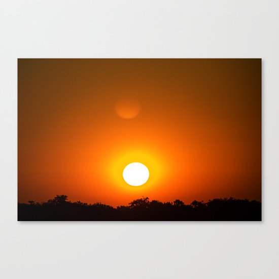 Sunset in red Canvas Print