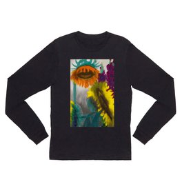 Mexican Sunflowers still life painting by Emil Norde Long Sleeve T Shirt | Painting, Tuscany, Italy, Sunflowerfields, Garden, Redsunflowers, Floral, Greenhouse, Blossoms, Orangesunflowers 