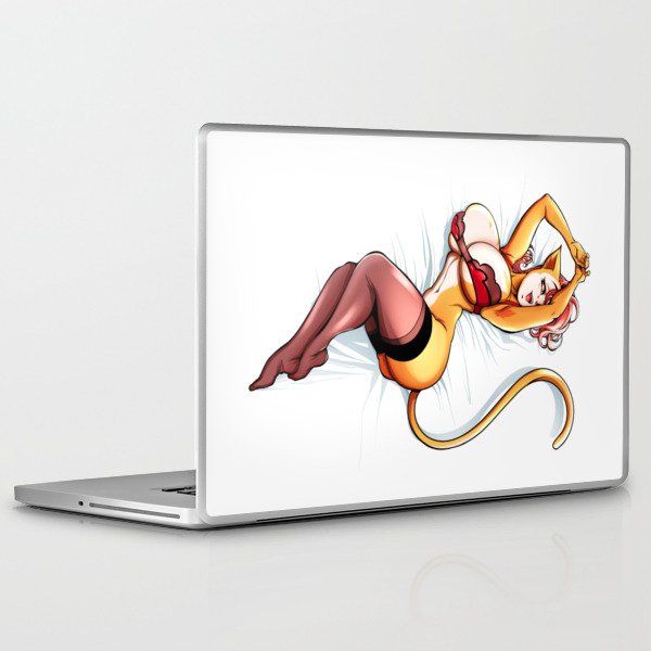 In Bed With Dr Pussycat Peepoodo Laptop Ipad Skin By Bobbypills Society6
