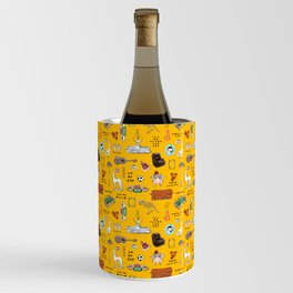 Friends TV Show Tribute Yellow Pattern Wine Chiller
