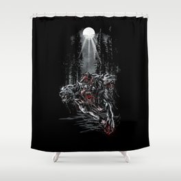 Cerberus Horror Beast Graphic Shower Curtain