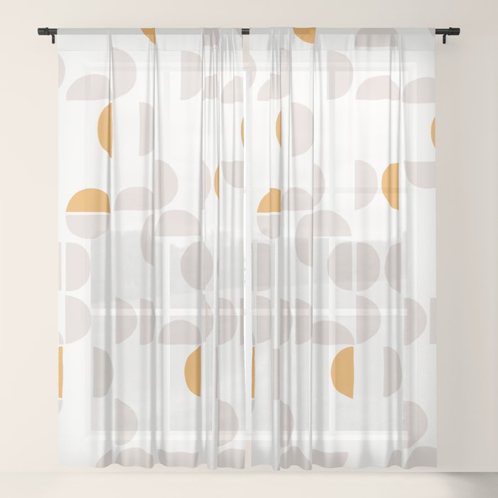 Mid Century Modern organic geometric snow pattern 7 Sheer ...