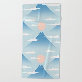 Cat Mountain Cloud pattern 1 Beach Towel