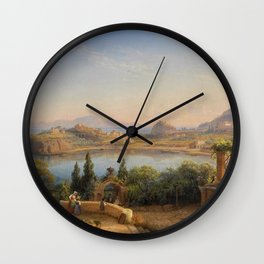 Port of Ischia, Italy by Eduard Agricola Wall Clock | Amalficoast, Italian, Bluelake, Beautiful, Tuscany, Sorrento, Mountains, Italy, Bayofnaples, Naples 
