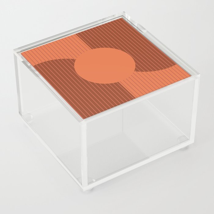 Abstract Shapes 260 in Brown Shades Acrylic Box