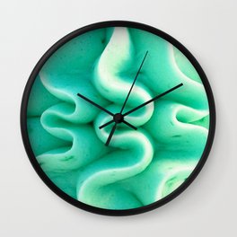 Teal Cupcake Frosting Wall Clock
