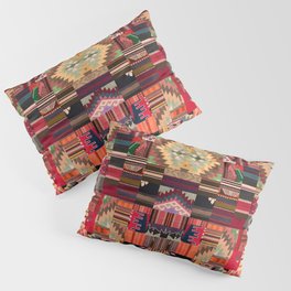 Timeless Tapestry: Vintage Bohemian Moroccan Collage Art Pillow Sham