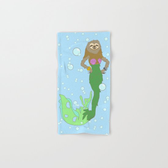 Sloth Mermaid Hand & Bath Towel