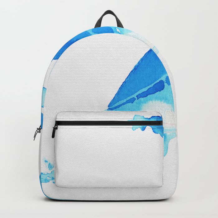 clear blue backpack
