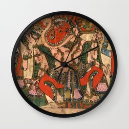 Hindu Krishna Ganesh Tapestry Wall Clock