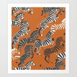Zebra Race Art Print