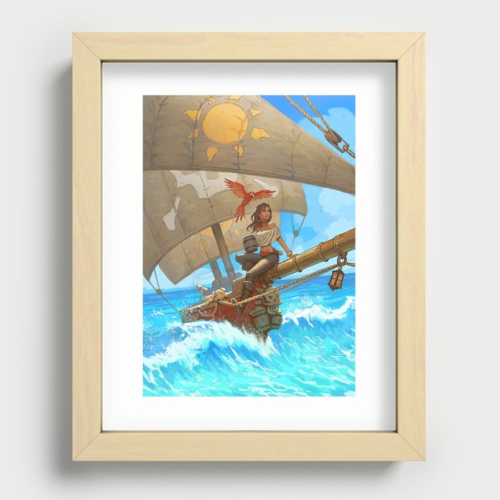 Rum Runners of the Ocean Blue Recessed Framed Print