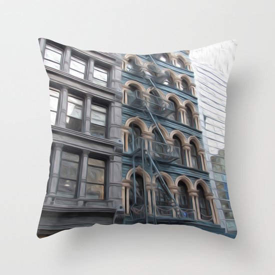 Fire Escape Throw Pillow