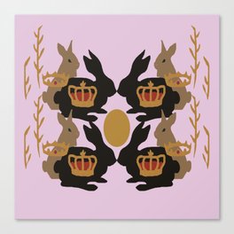 Queen and King Bunnies Canvas Print