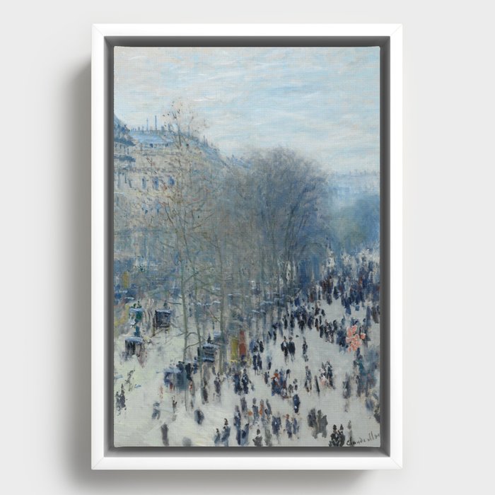 Boulevard des Capucines - Claude Monet Framed Canvas