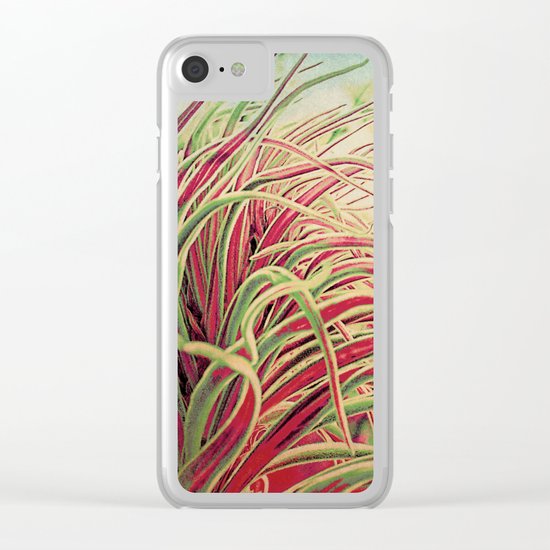 Green & red succulent. Clear iPhone Case