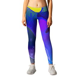 Relaxing Ornamental Spirits. Meditative iFi Art. Stress and Pain Free with MYT3H. Neon. Dreamy. Leggings | Happy, Pain, Dringridca, Holly, Free, Markers, Intuitive, Painting, Copic, Ifi 