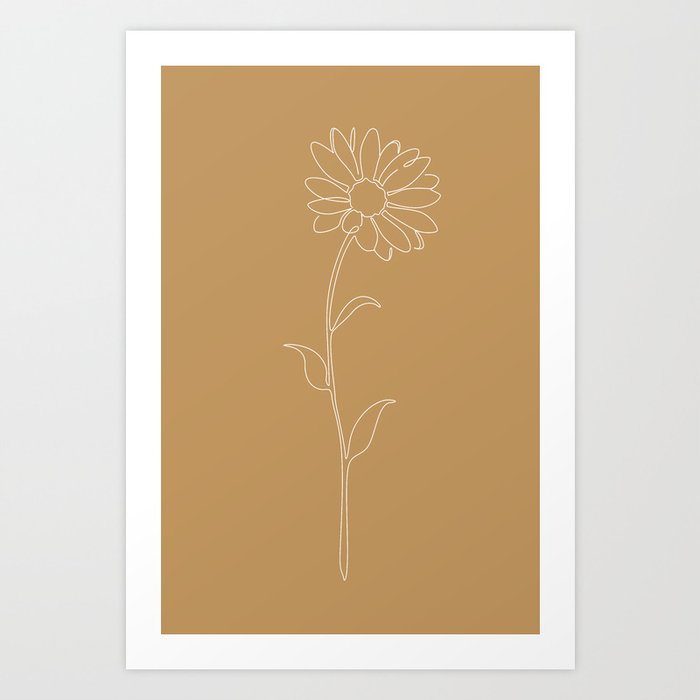 Caramel Daisy Art Print