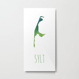 Sylt Metal Print | Abstract, Design, Travel, Art, Geometric, Modern, Sylt, Map, Graphic Design, Stylized 