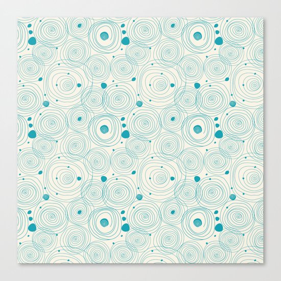 Blue Scribbles Pattern 04 Canvas Print