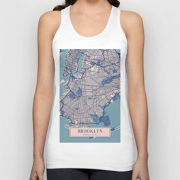 Brooklyn vintage city map Unisex Tank Top