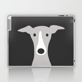 Cute Greyhound, Italian Greyhound or Whippet Cartoon Dog Laptop & iPad Skin