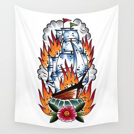 Burn The Ships Wall Tapestry