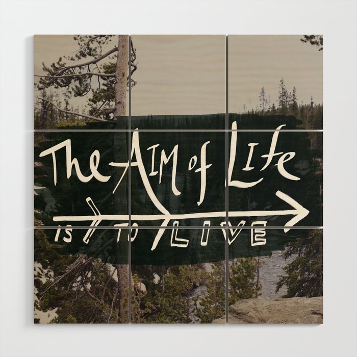 The Aim of Life x Wyoming Wood Wall Art