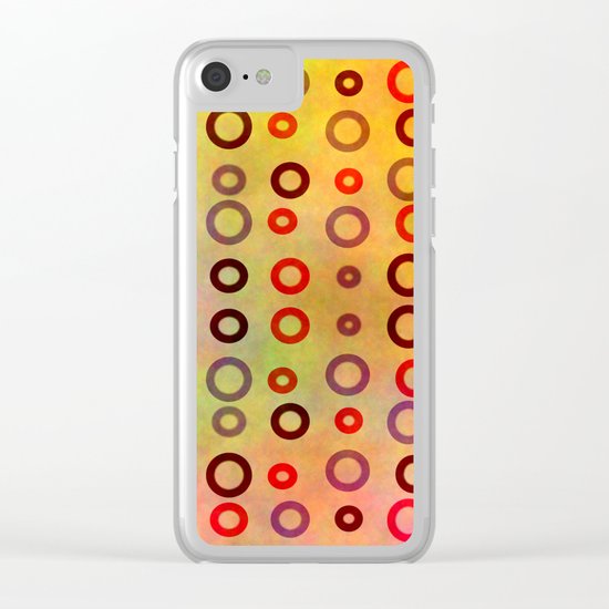 Playful circles Clear iPhone Case