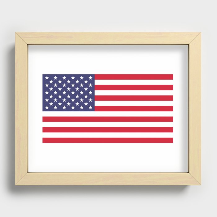 USA FLAG Recessed Framed Print