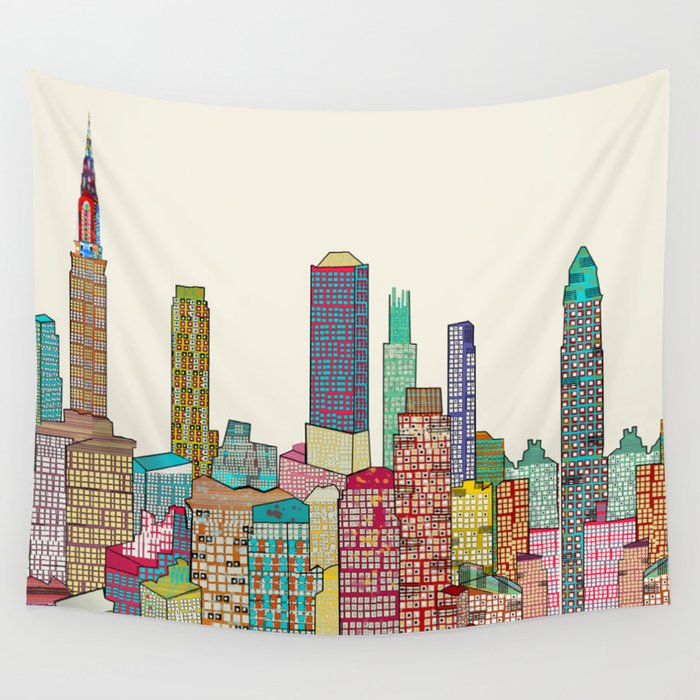 new york modern Wall Tapestry by bri.buckley  Society6