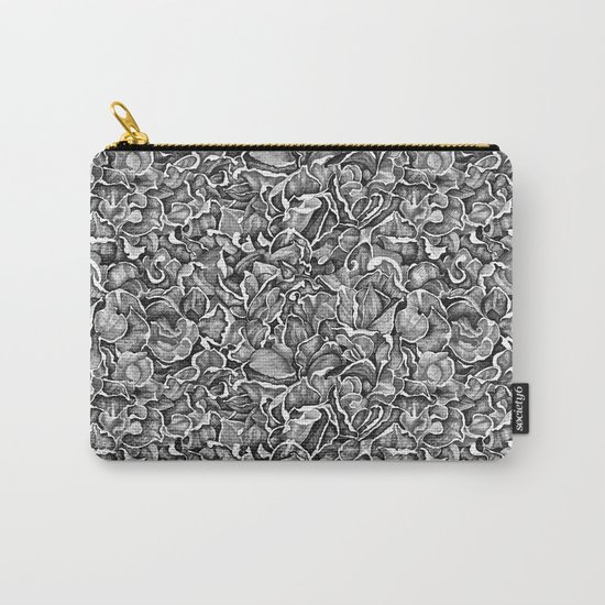 In the Strange Garden | Floral pattern, b/w Carry-All Pouch