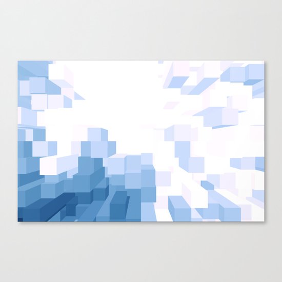 Blue 3D Canvas Print