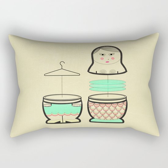 The mermaid who was tired of her tail ... Rectangular Pillow
