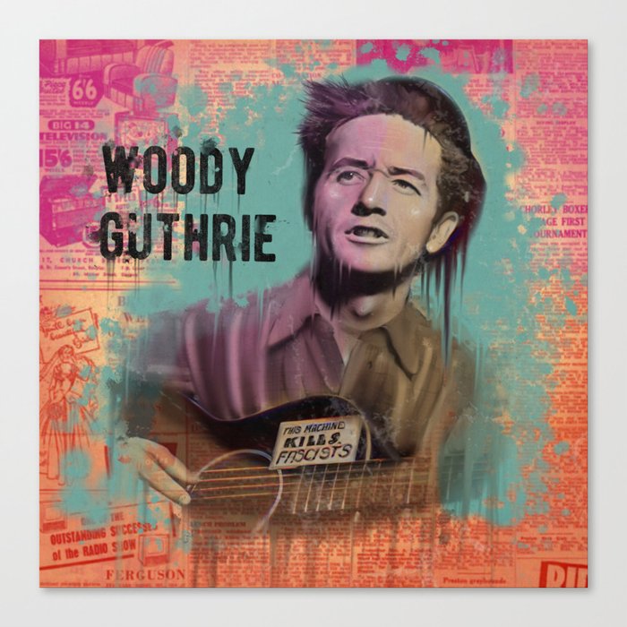 WOODY GUTHRIE  Canvas Print