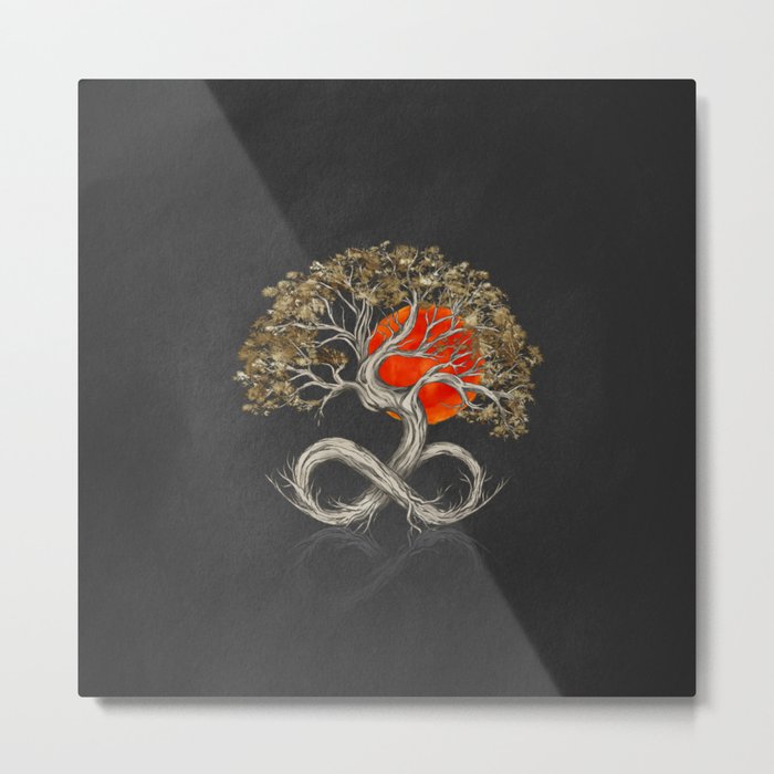 Tree of Life - Infinity Sunrise Metal Print