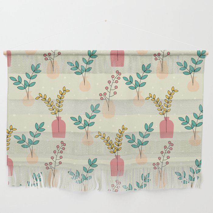 Abstract Flowerpots pattern Wall Hanging