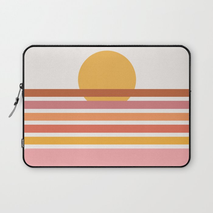 Pink and orange geometric summer Laptop Sleeve
