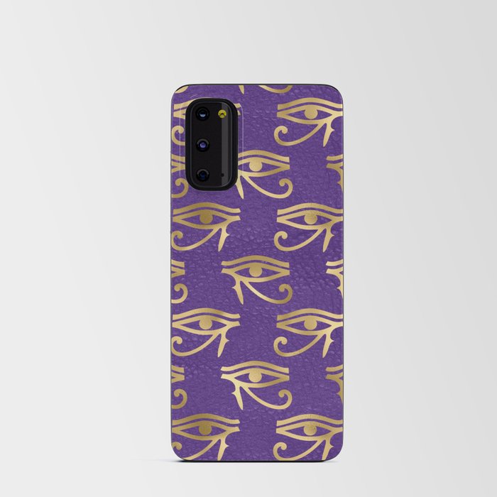Eye of Hours Egyptian Hieroglyphic - Gold & Purple Android Card Case