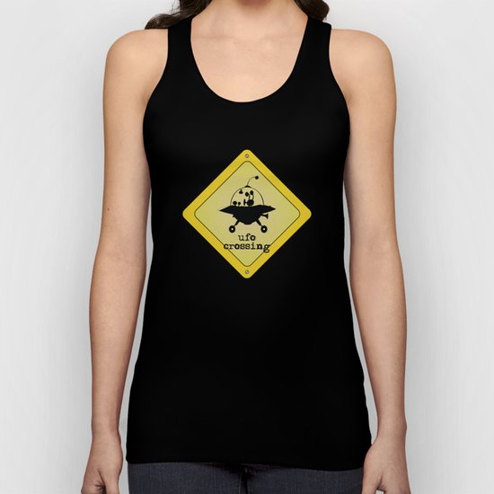 UFO crossing sign Unisex Tank Top