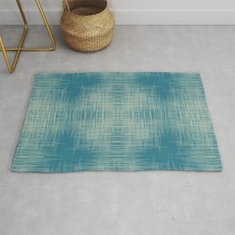 Cros Hatch Teal Area & Throw Rug