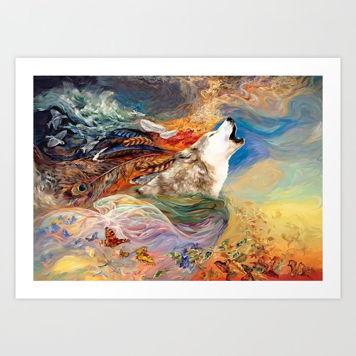 The Spirit Wolf Abstract Art Print By Digitalizedteam Society6