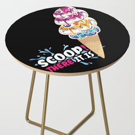 There It Is Scoop Ice And Cream Dessert Side Table