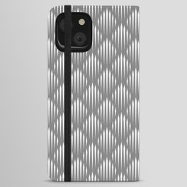 Grey and White Abstract Pattern iPhone Wallet Case