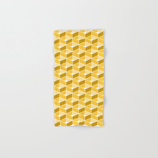 Simple Pattern Yellow Hand & Bath Towel