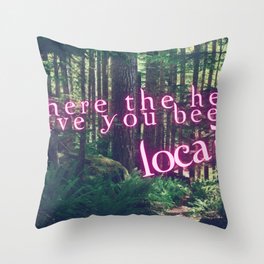 Loca Neon Forrest Throw Pillow