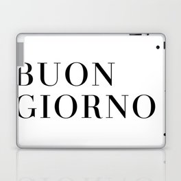 BUON GIORNO Italy Print - Black and White Laptop & iPad Skin