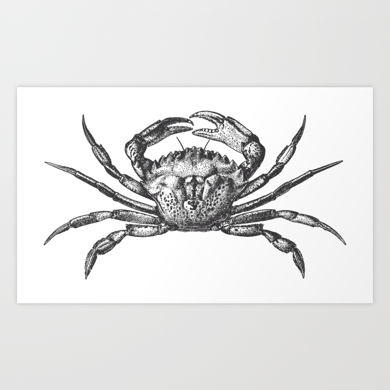 Vintage Crab Art Print By Sanches812 Society6