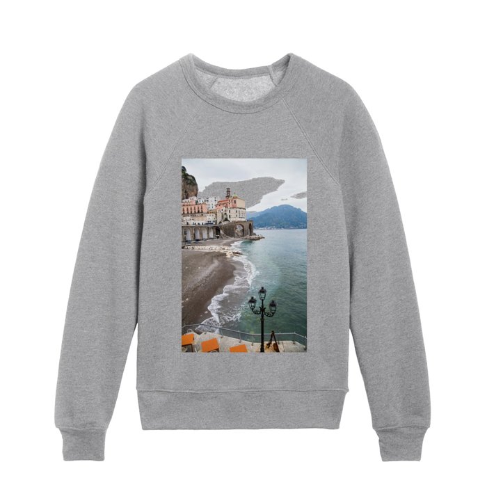 Atrani Beach Dream #1 #travel #wall #art #society6 Kids Crewneck