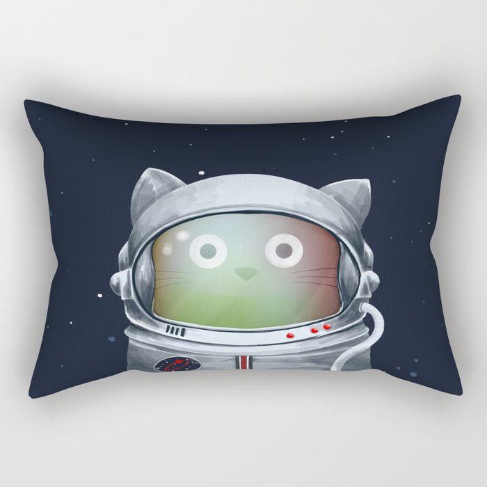 Cat Astronaut Rectangular Pillow